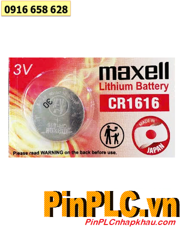 Maxell CR1616, Pin 3v Lithium Maxell CR1616 chính hãng, Xuất xứ NHẬT 